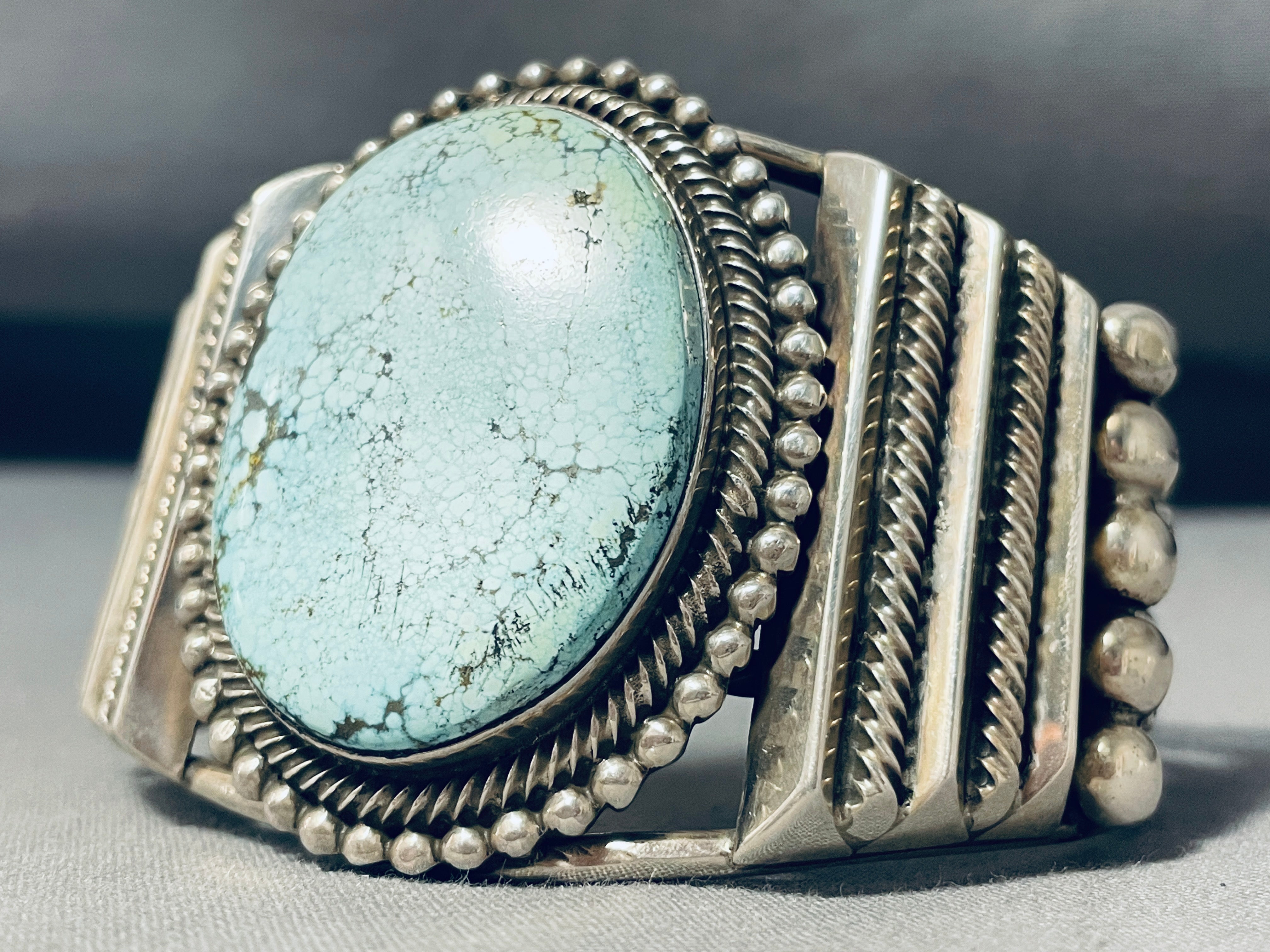 134g Genuine Navajo Dry Creek Turquoise Sterling Silver Bracelet - Handmade Native American Jewelry for Women, Boho Chic Accessories, Gift for Her, Perfect for Weddings & Special Occasions