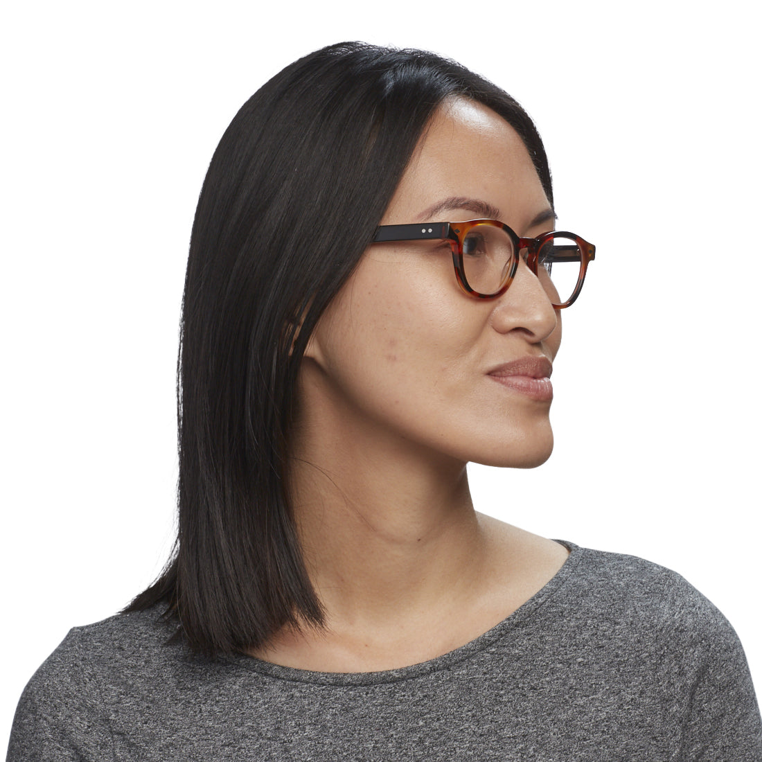 Bitty Witty Color 19 Tortoise Shell Acetate Eyeglass Frames with Black Temples - Stylish Reading Glasses for Women & Men, Perfect for Office, Reading, and Everyday Wear