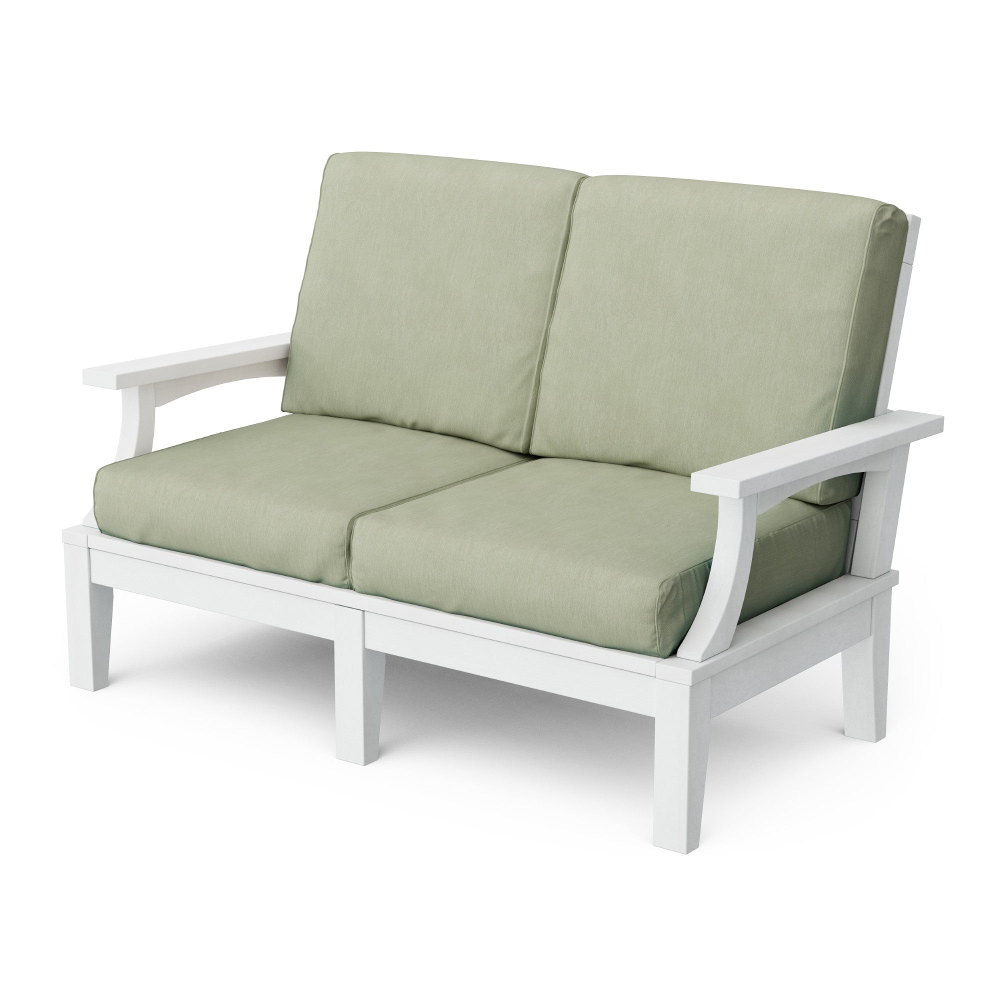 Heritage Deep Seating Love Seat Cushioned Sofa - Outdoor Patio Furniture for Garden, Poolside & Backyard Relaxation