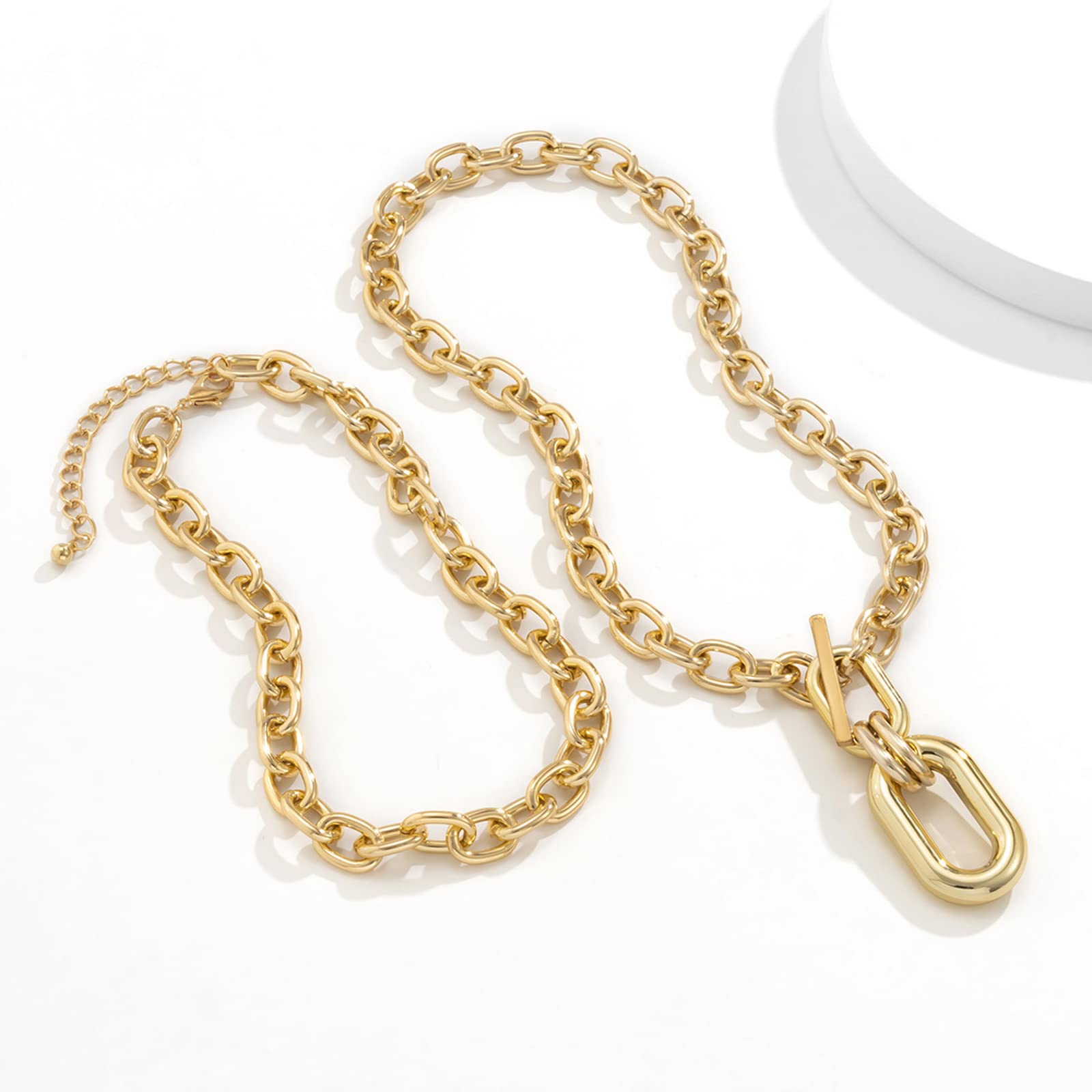 Chunky Gold Necklace for Women - Statement Layered Chain with Toggle Clasp | Elegant Jewelry Gift for Her | Perfect for Parties, Date Nights & Special Occasions