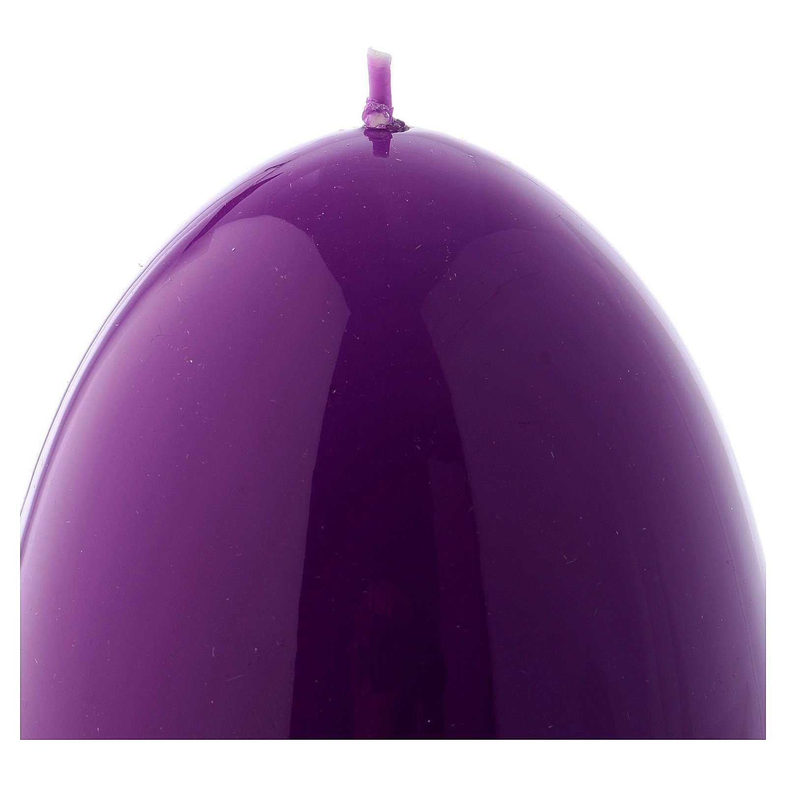 Glossy Egg-Shaped Purple Ceramic Candle - 100mm Diameter - Perfect for Home Decor, Romantic Dinners & Spa Relaxation
