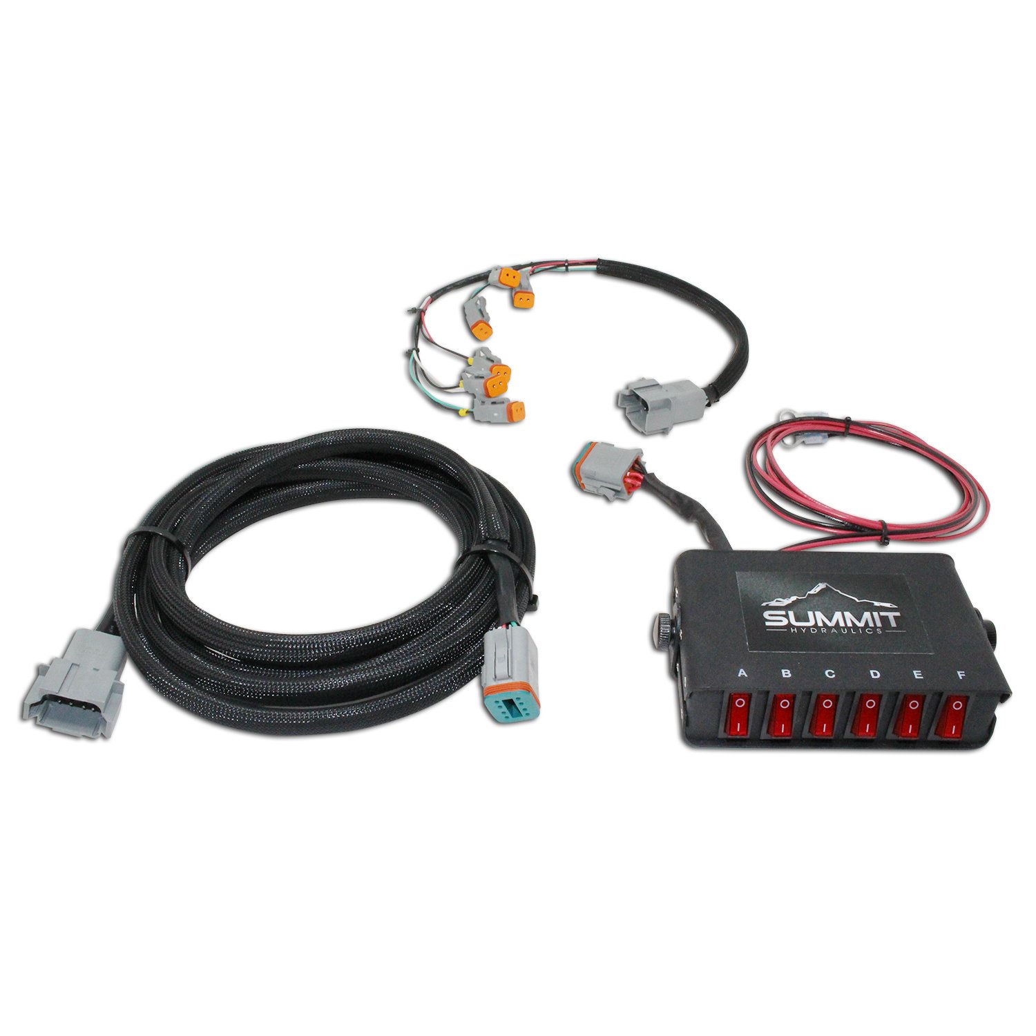 12V DC HM6 Hydraulic Multiplier Switch Box Control with Lighted Rocker Switch - Perfect for Heavy Equipment, Agricultural Machinery & Industrial Hydraulic Systems