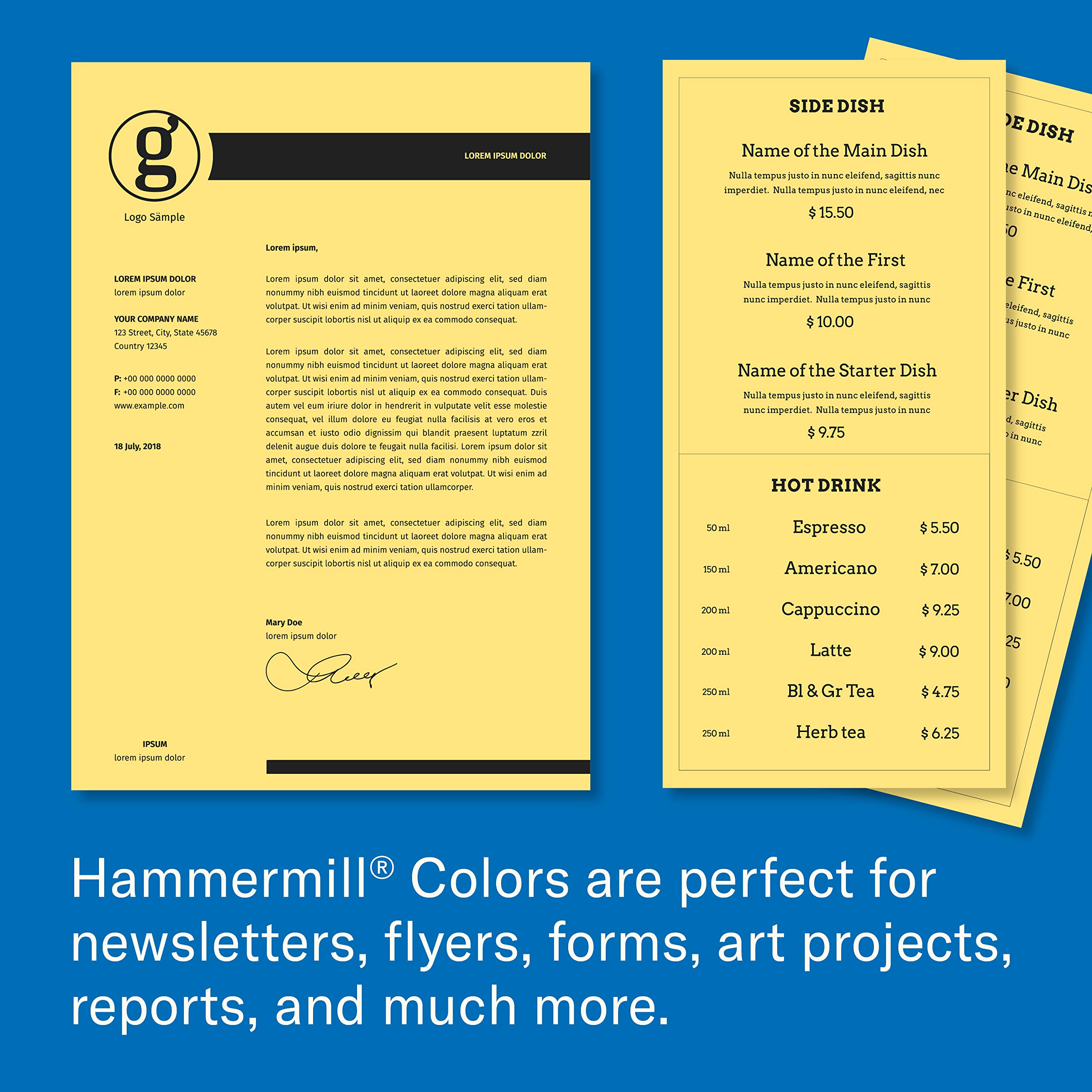 Hammermill 20 lb Buff Colored Printer Paper, 8.5 x 11 Inches - 10 Reams (5,000 Sheets) Pastel Paper for Office, School & Craft Projects - Made in USA, Item 103325C