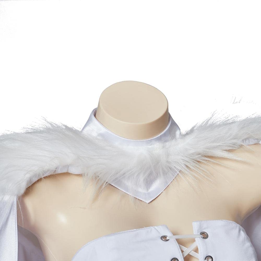 LoliMiss White Queen Emma Frost Cosplay Costume for Women - Elegant Queen Outfit with Detachable Cloak | Perfect for Halloween, Comic Con, Cosplay Parties & Themed Events