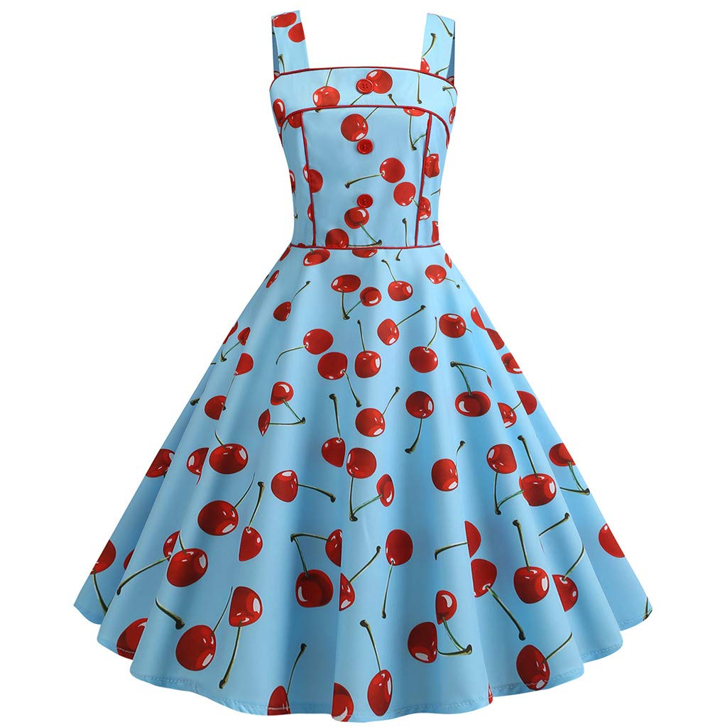 Vintage 1950s Women's Sleeveless Strappy Floral Print Swing Dress - White Maxi Evening Gown for Prom, Party & Summer Weddings | Retro Cocktail Dress for Formal Events & Date Nights