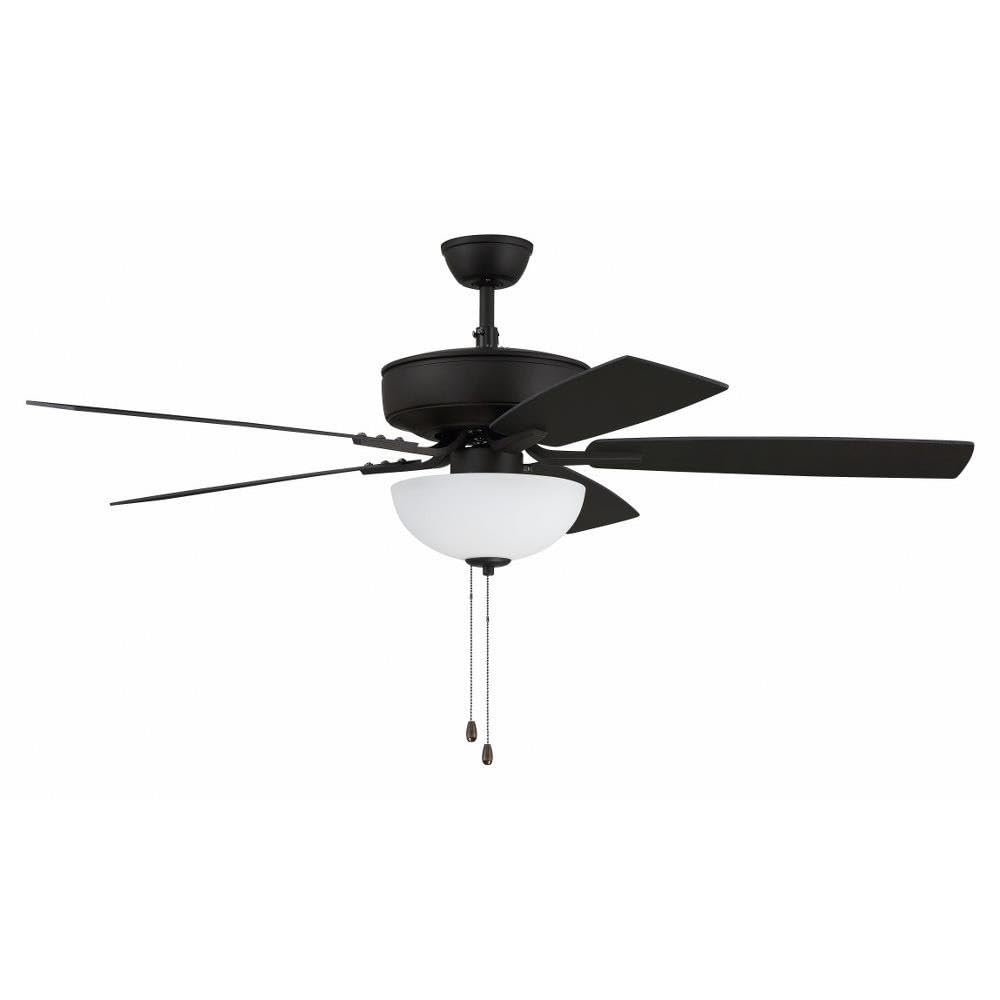Craftmade P211ESP5-52ESPWLN 52-Inch Indoor Ceiling Fan with LED Light Kit, 5 Reversible Espresso/Walnut Blades, Pull Chain Control - Perfect for Living Room, Bedroom, and Office Spaces