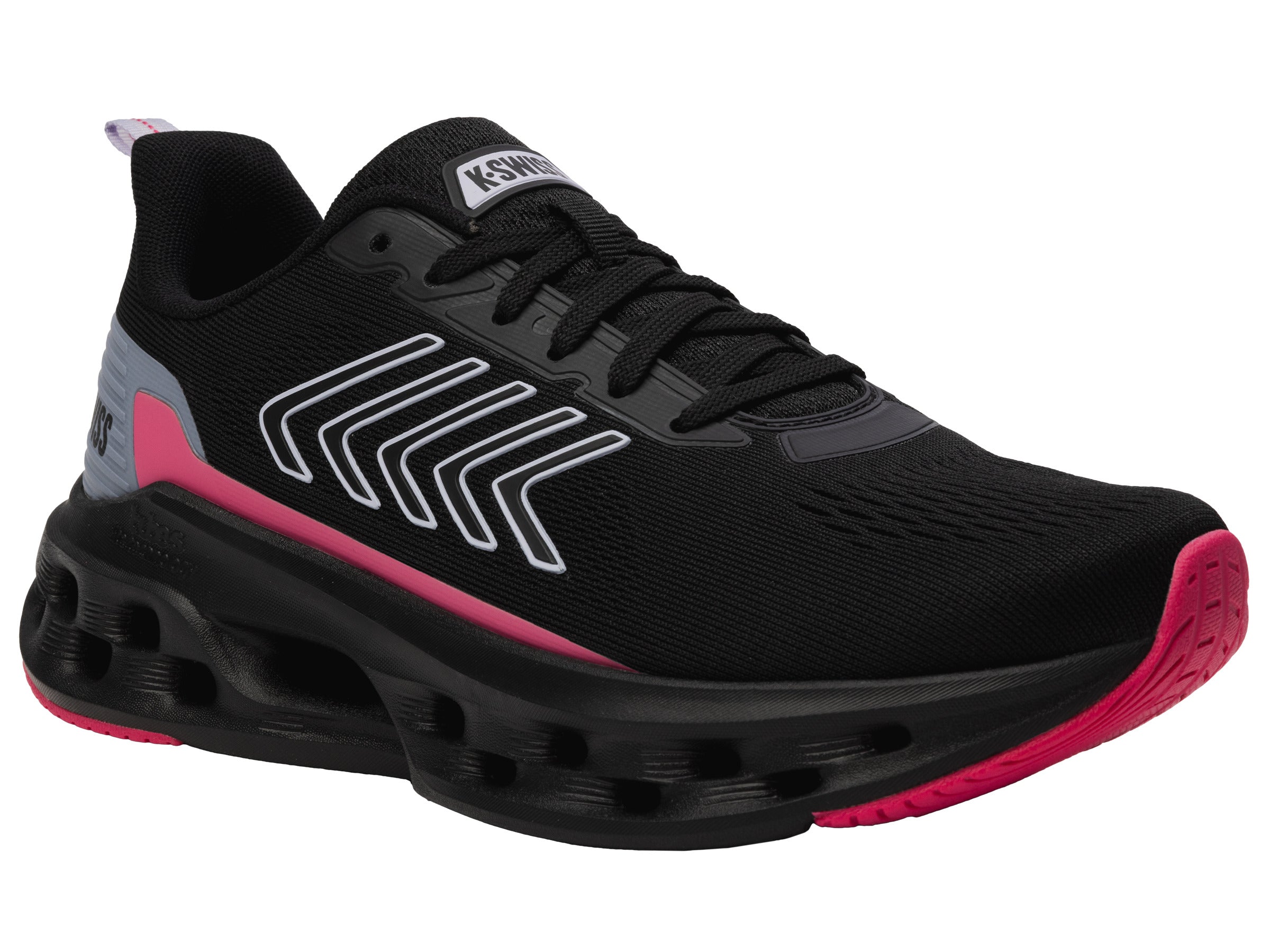 Melrose Tubes Lite Sneakers - Black/Lilac/Raspberry | Lightweight Comfortable Women's Shoes for Running, Walking & Casual Wear