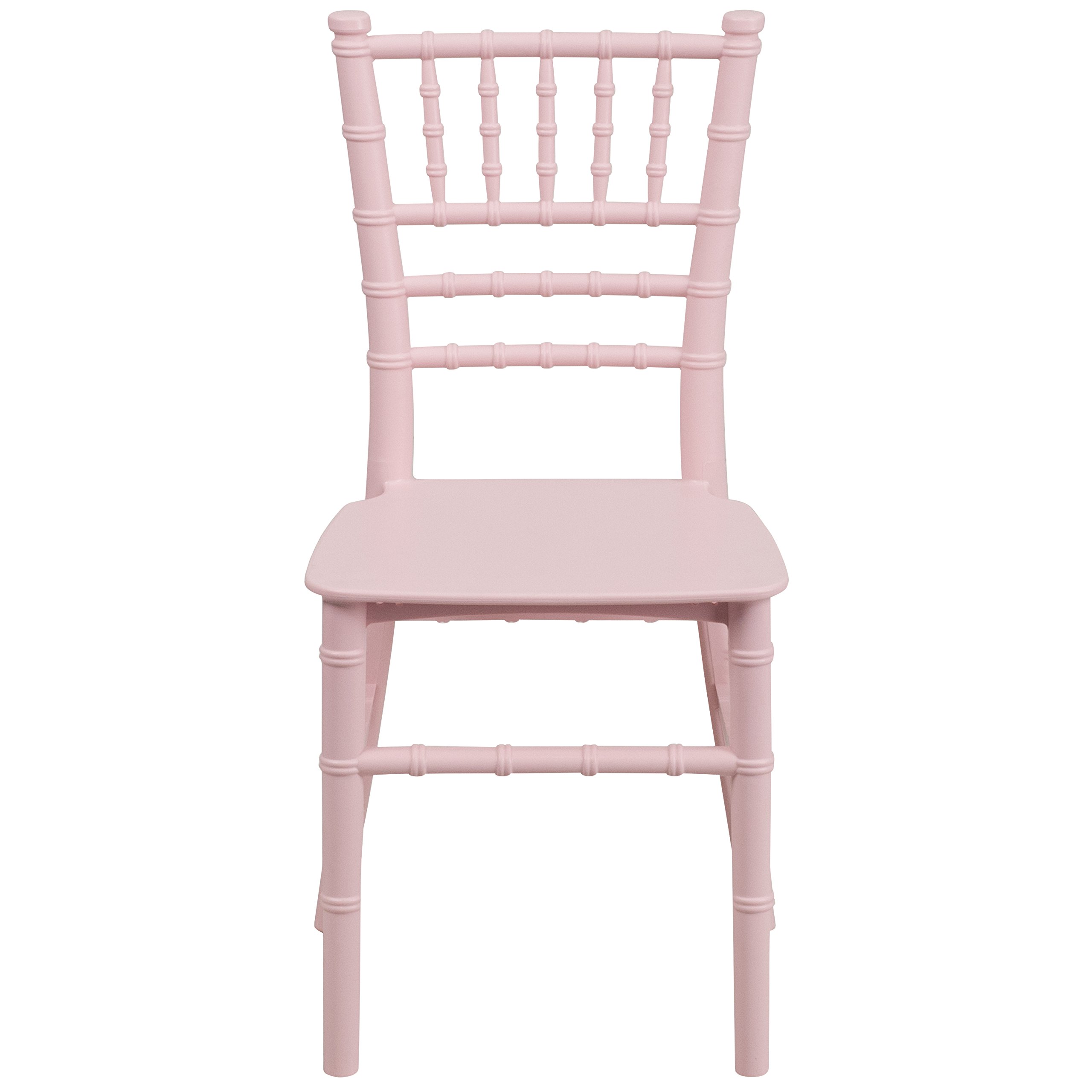 EMMA + OLIVER Kids Pink Resin Chiavari Chair - Lightweight Durable Children's Party Chair for Birthday, Wedding, Events & Home Rental Business - Perfect for Indoor & Outdoor Celebrations