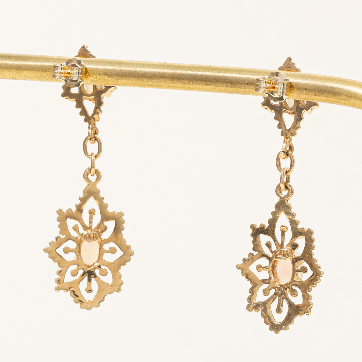 Exquisite Opal Drop Earrings - 1.00 Carat Total Weight (ctw) - Handcrafted Sterling Silver Jewelry for Women - Perfect for Weddings, Parties & Special Occasions