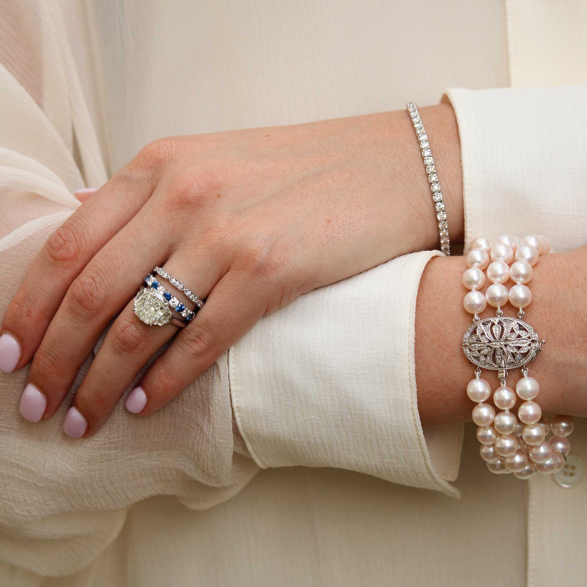 5ctw Diamond Tennis Bracelet in 14K White Gold - Elegant Jewelry for Women, Perfect for Weddings, Parties & Special Occasions