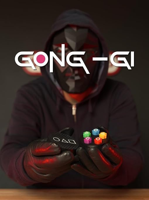 DEVIL Gonggi Game Set for Kids Ages 6+ - 5 Plastic Stones with Storage Case - Traditional Korean Squid Game - Perfect for Family Game Night & Cultural Learning Activities
