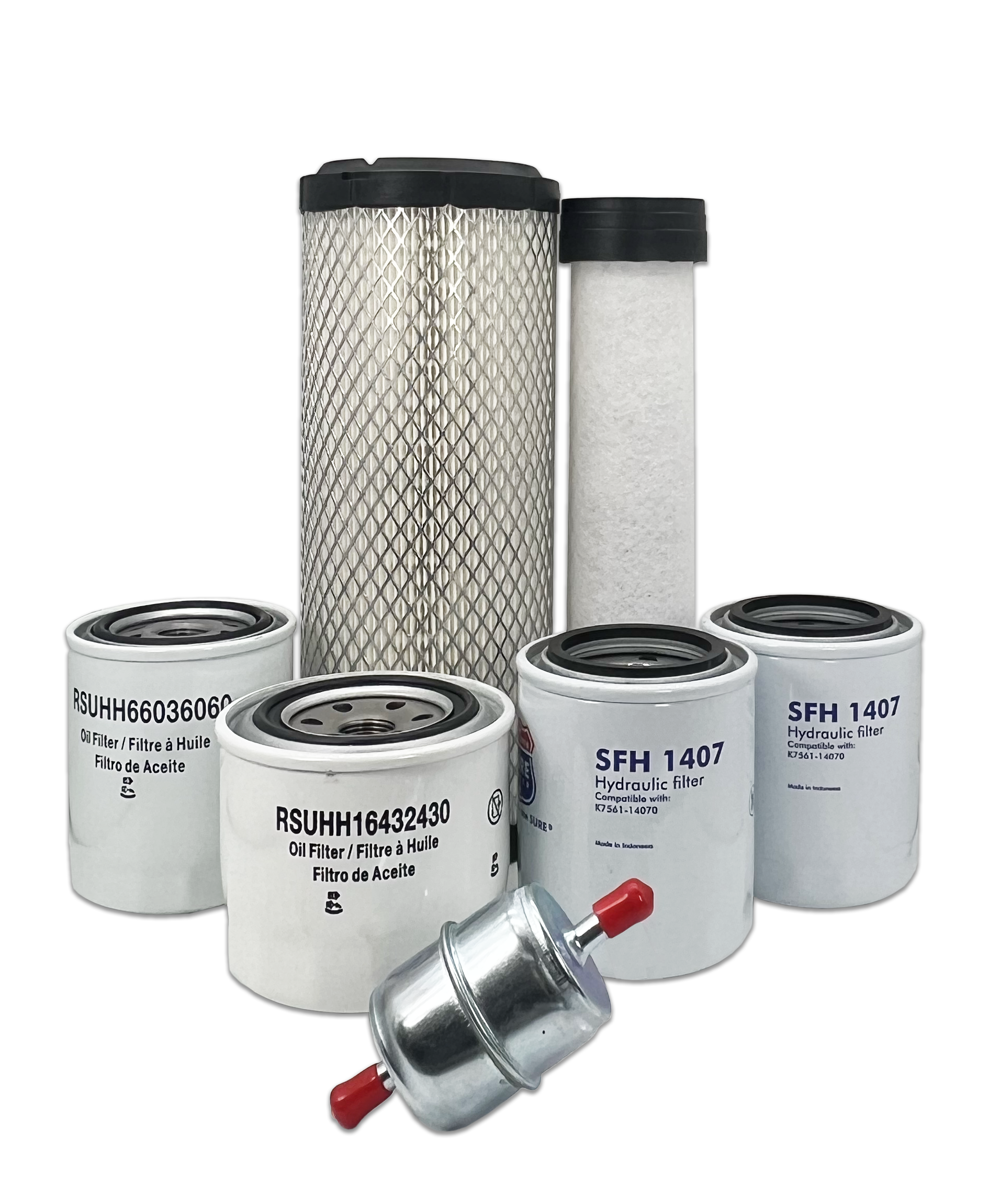 HERO® Maintenance Filter Kit for Kubota RTV1100 Utility Vehicle - Air Oil Fuel Filters Replacement - Perfect for Off-Road Farm & Construction Use