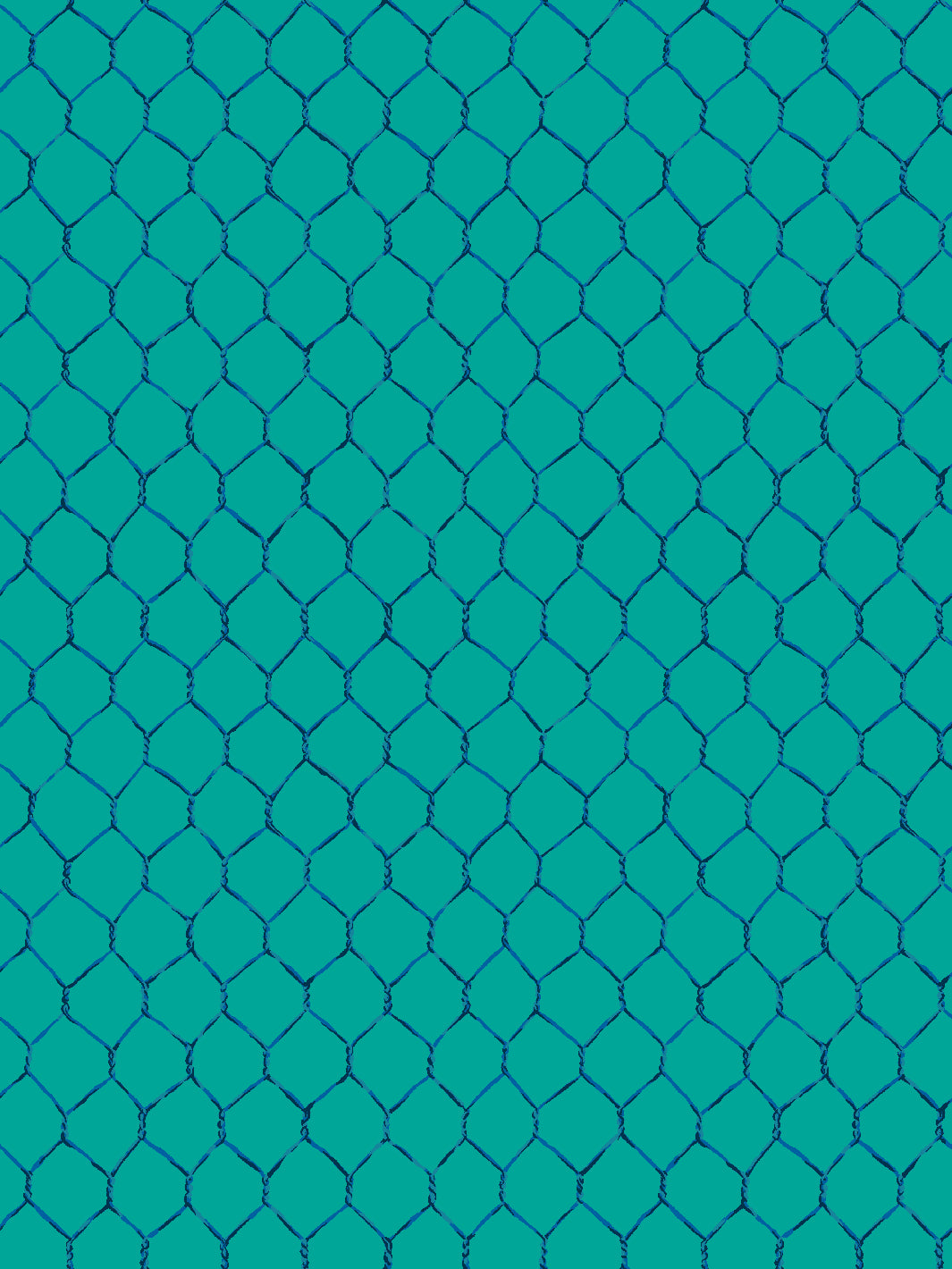 Evelyn's Chicken Wire Wallpaper by Sarah Jessica Parker - Sapphire on Teal Blue - Vintage Floral Peel & Stick Wallpaper for Farmhouse, Bedroom & Nursery Decor