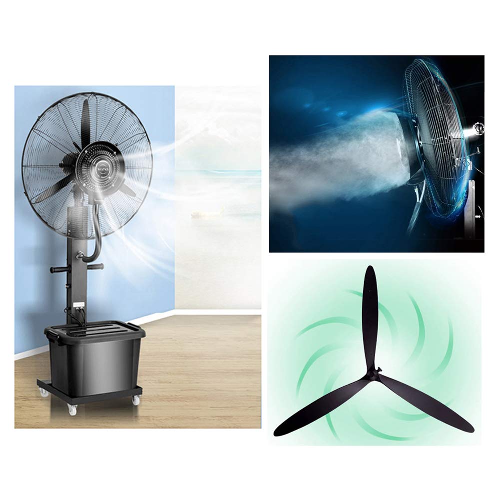 42L Oscillating Pedestal Misting Fan with 3-Speed Adjustments - Standing Floor Cooling Fan with Pivoting Head for Fast Cooling - Ideal for Home, Office, Bedroom, Shop & Factory Use - Perfect for Outdoor Patios, Warehouses and Hot Summer Days