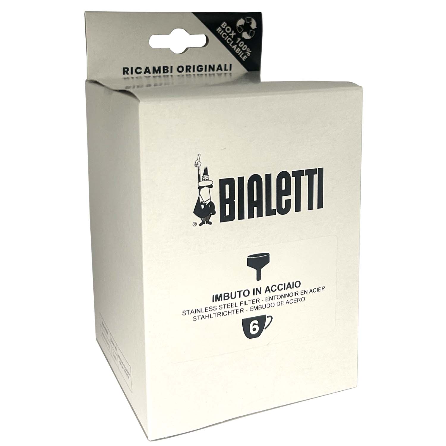 Bialetti SS 6 Cup Moka Pot Replacement Funnel - CF303448CAD 006 - Perfect for Espresso Makers & Stovetop Coffee Brewing