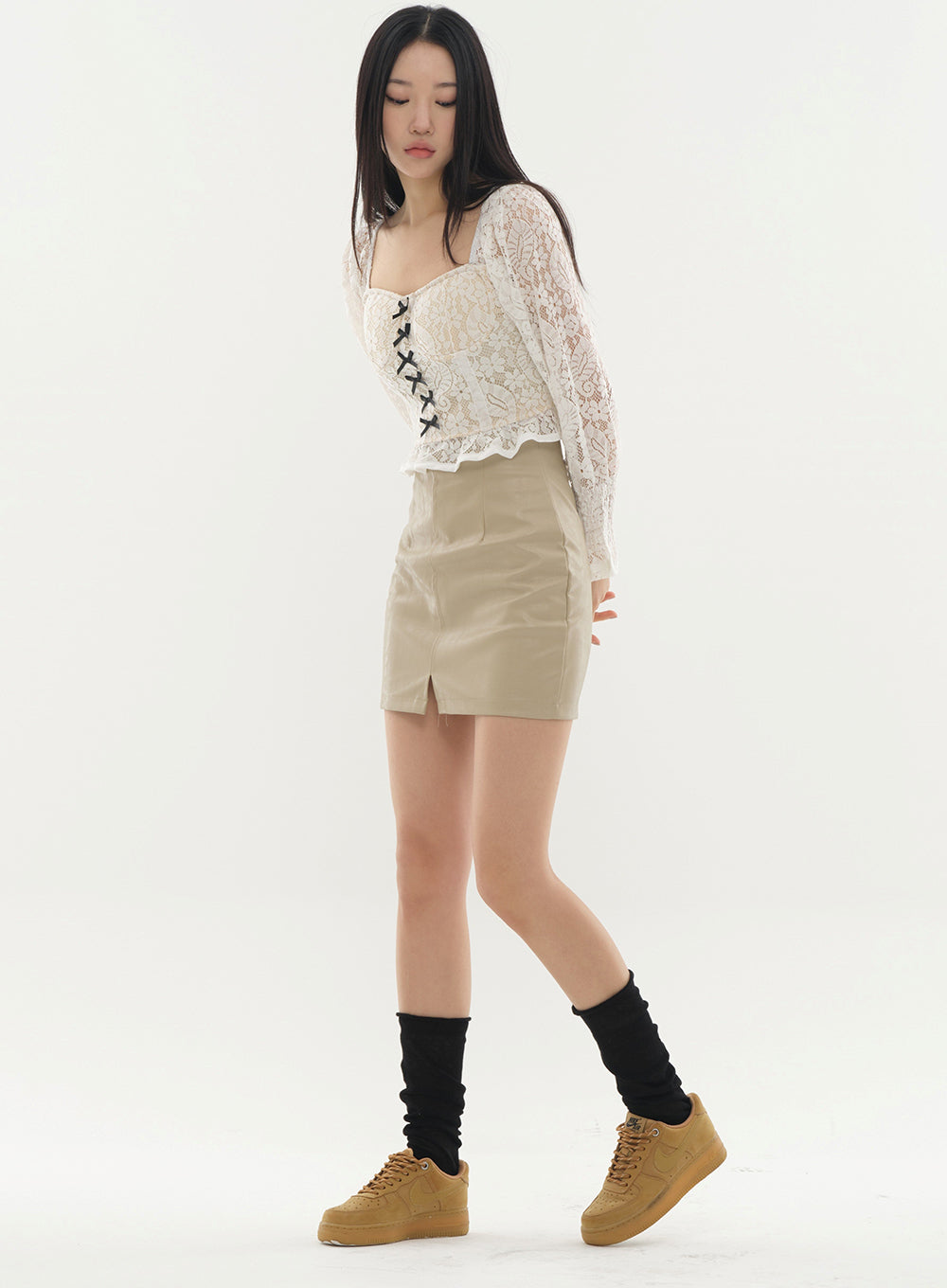 Stylish Faux Leather Skirt for Women - Trendy Kpop Fashion Skirt - Perfect for Concerts, Night Out & Streetwear Outfits