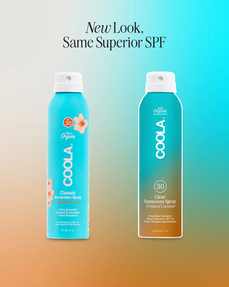SPF 50 Clear Sunscreen Spray - Tropical Coconut Scent, Water-Resistant, Broad Spectrum UVA/UVB Protection - Perfect for Beach, Pool & Outdoor Activities