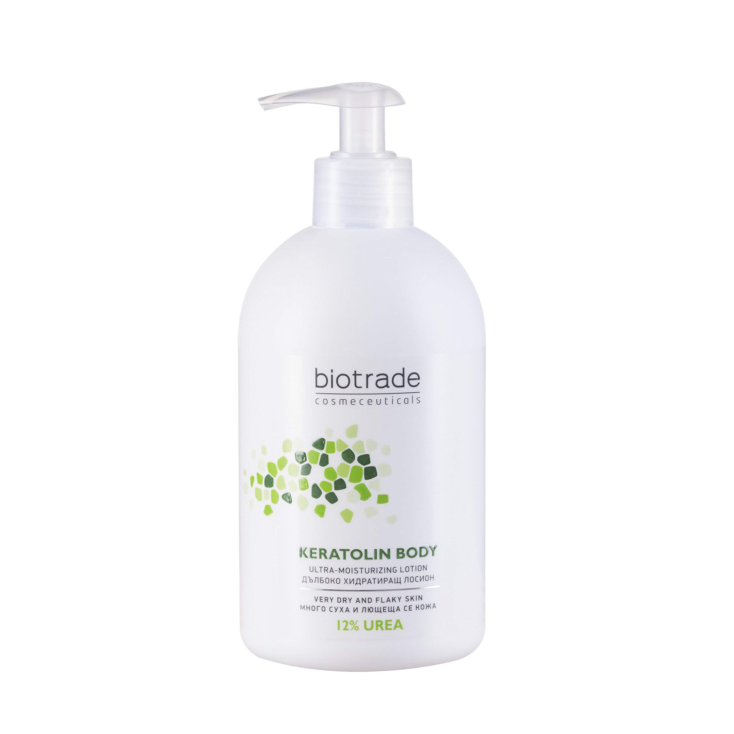 Keratolin Hydrating Body Lotion with 12% Urea - Moisturizing Dry Skin Treatment for Rough Elbows, Knees & Feet - Perfect for Daily Hydration & Cracked Skin Care