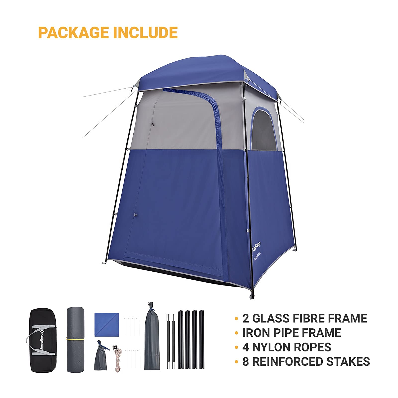KingCamp Portable Shower Tent for Camping - Outdoor Shelter & Dressing Room | Perfect for Beach & RV Trips