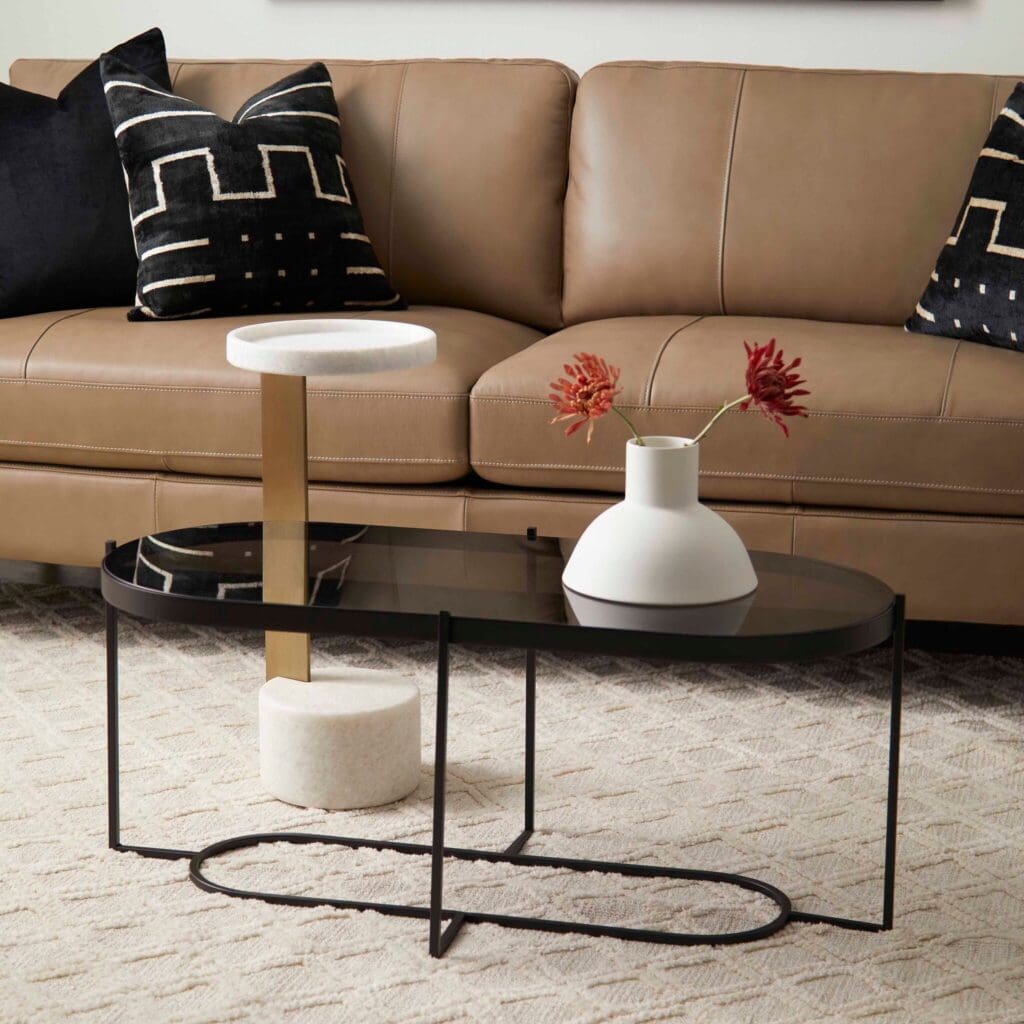 Cyan Design 10497 Kodiak Side Table - Gold & White Accent Table for Living Room, Bedroom, or Office Decor