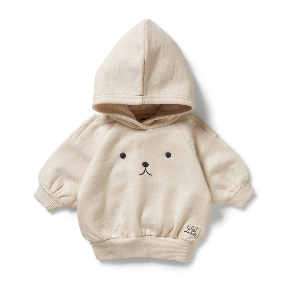 Organic Oatmeal Terry Hooded Sweatshirt for Women & Men - Soft Cotton Pullover Hoodie for Casual Wear, Gym, and Outdoor Activities