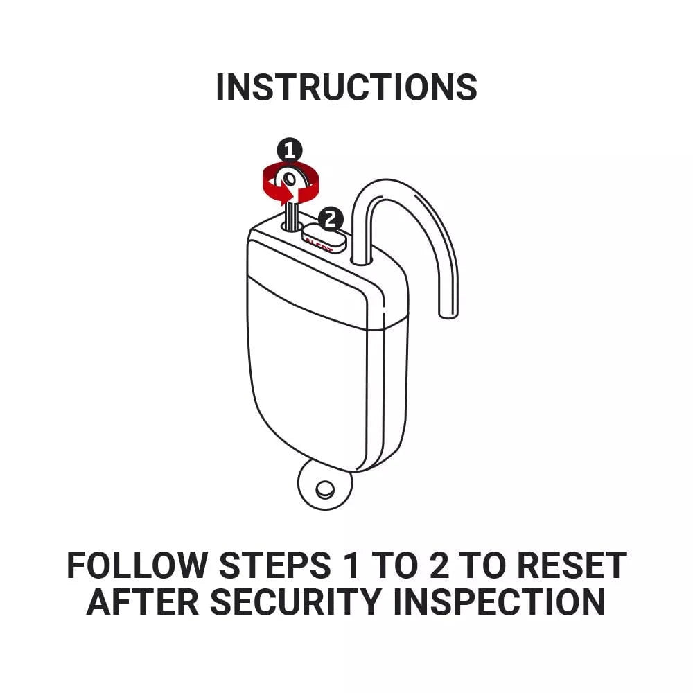 TSA Approved Travel Alert Key Padlock - Secure Luggage for Airports, Hotels & Backpacking