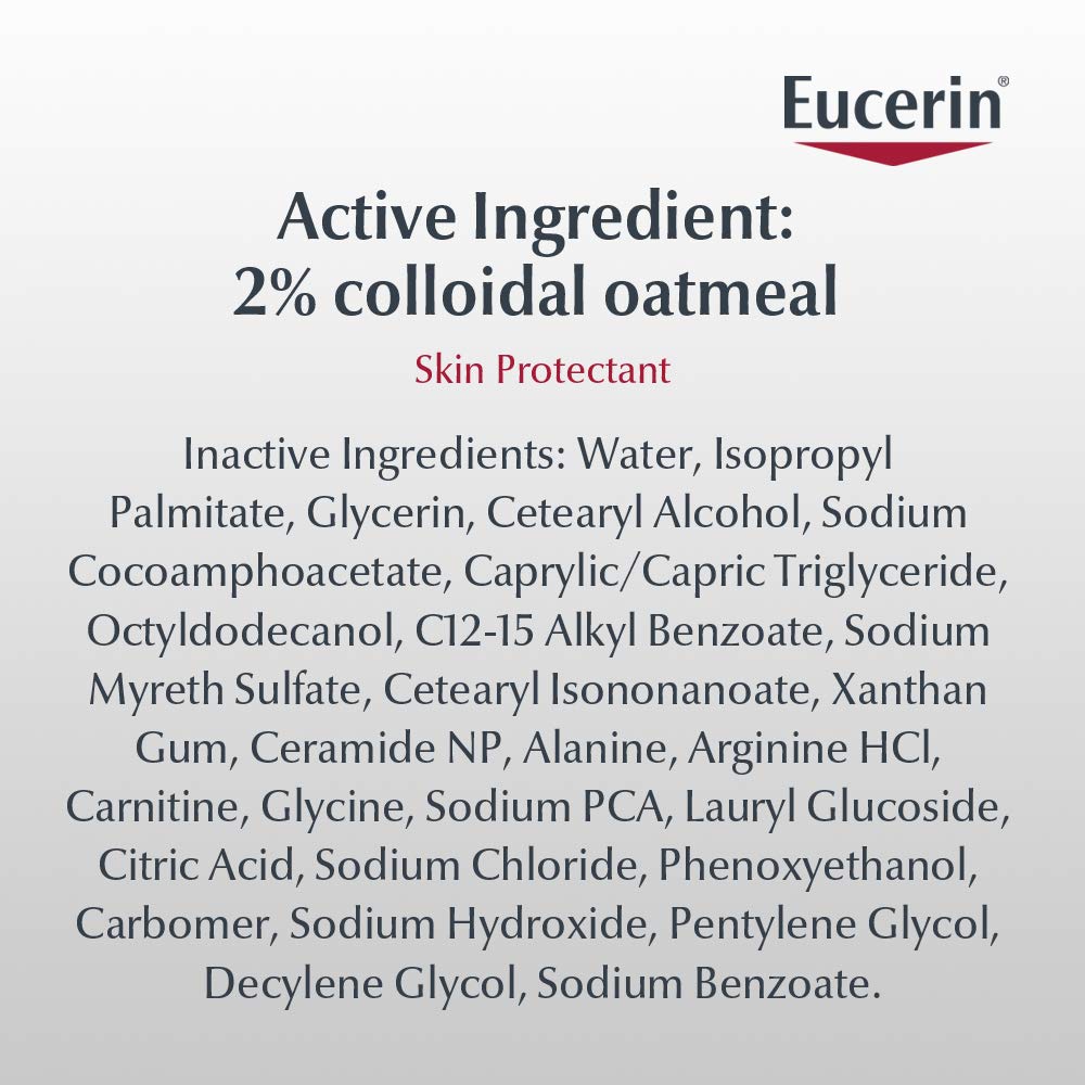 Eucerin Eczema Relief Cream Body Wash with Colloidal Oatmeal, Ceramide-3 & Licorice Root Extract - 13.5 Fl Oz - Soothing Wash for Dry, Itchy Skin - Ideal for Adults & Kids with Eczema, Dermatitis or Sensitive Skin