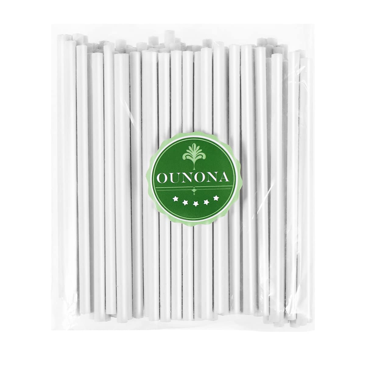 Luxshiny 100pcs White Candy Lollipop Sticks for Cupcake Decor & Party Treats