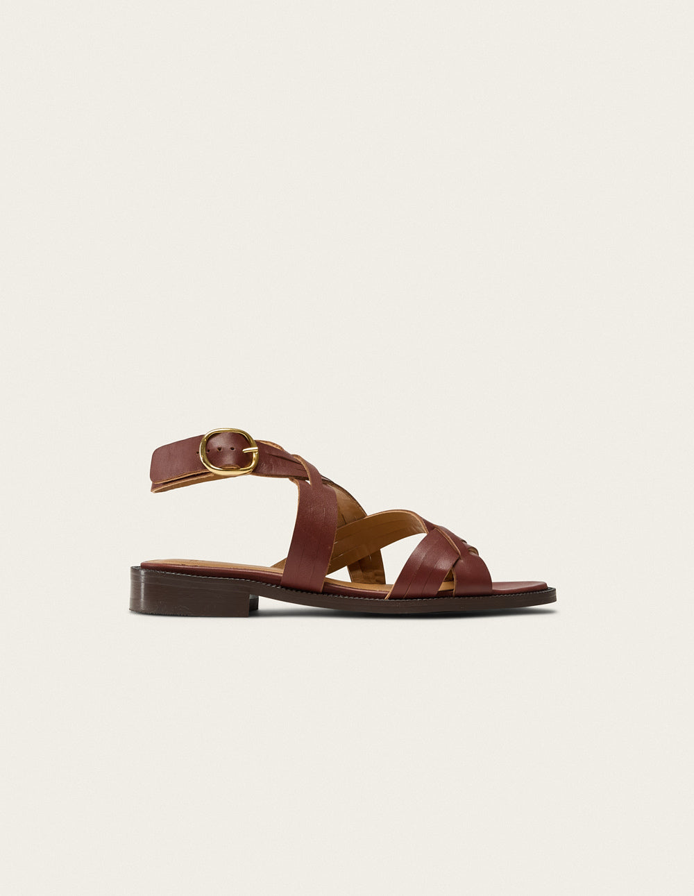 Pinti Leather Sandals in Mahogany Brown - Comfortable & Stylish for Summer Outings, Beach Vacations, and Casual Wear