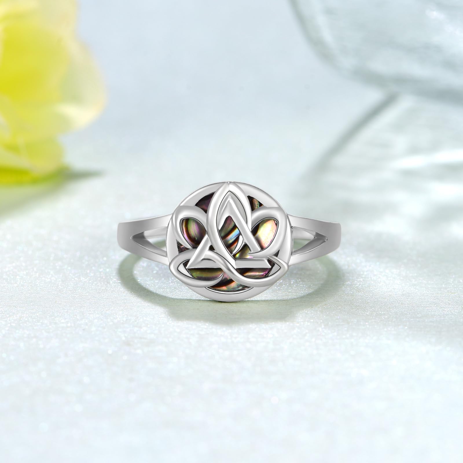 925 Sterling Silver Alcoholics Anonymous Ring - Lotus AA Sobriety Jewelry for Women, Inspirational Recovery Gift for Sobriety Milestones, Birthday & Special Occasions