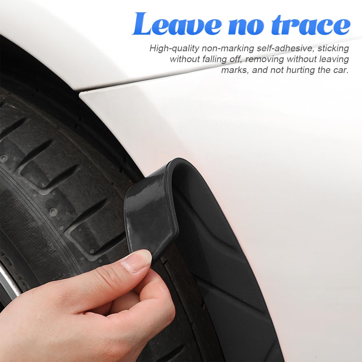BESULEN 2PCS Universal Car Wheel Tire Eyebrow Strips - Auto Fender Flare Arch Lip Trim, Silicone Anti-Collision Self-Adhesive Protector for Vehicle Body Edge - Durable Black Car Accessories for SUVs, Trucks & Sedans - Perfect for Off-Road Protection & Style Enhancement