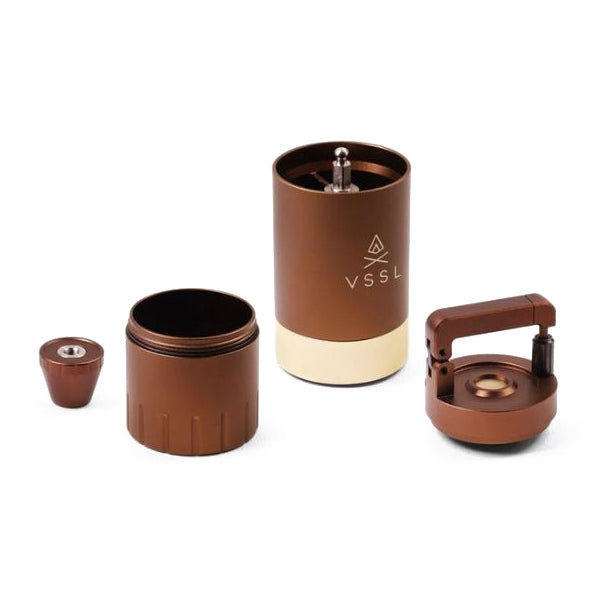 Premium VSSL Java G Manual Coffee Grinder - Portable Hand Crank Burr Mill for Espresso, French Press & Pour Over - Perfect for Camping, Travel & Home Brewing