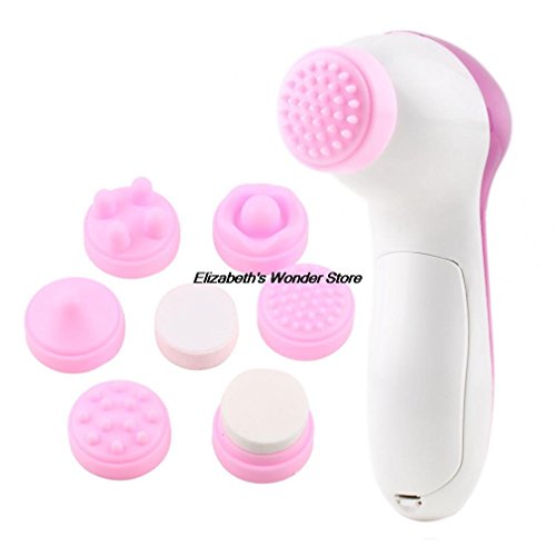 6-in-1 Electric Facial Cleansing Brush Kit - Rechargeable Spa Quality Face Massager & Exfoliator for Deep Pore Cleaning | Perfect for Daily Skincare & At-Home Spa Treatments