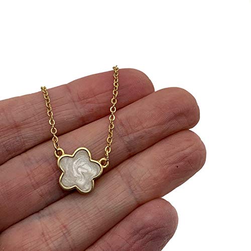 LDS Baptism Gift Set - Doodle Beads Necklace & Floral Greeting Card for Baptism Day Celebrations - Perfect Christening Present for Girls & Religious Occasions