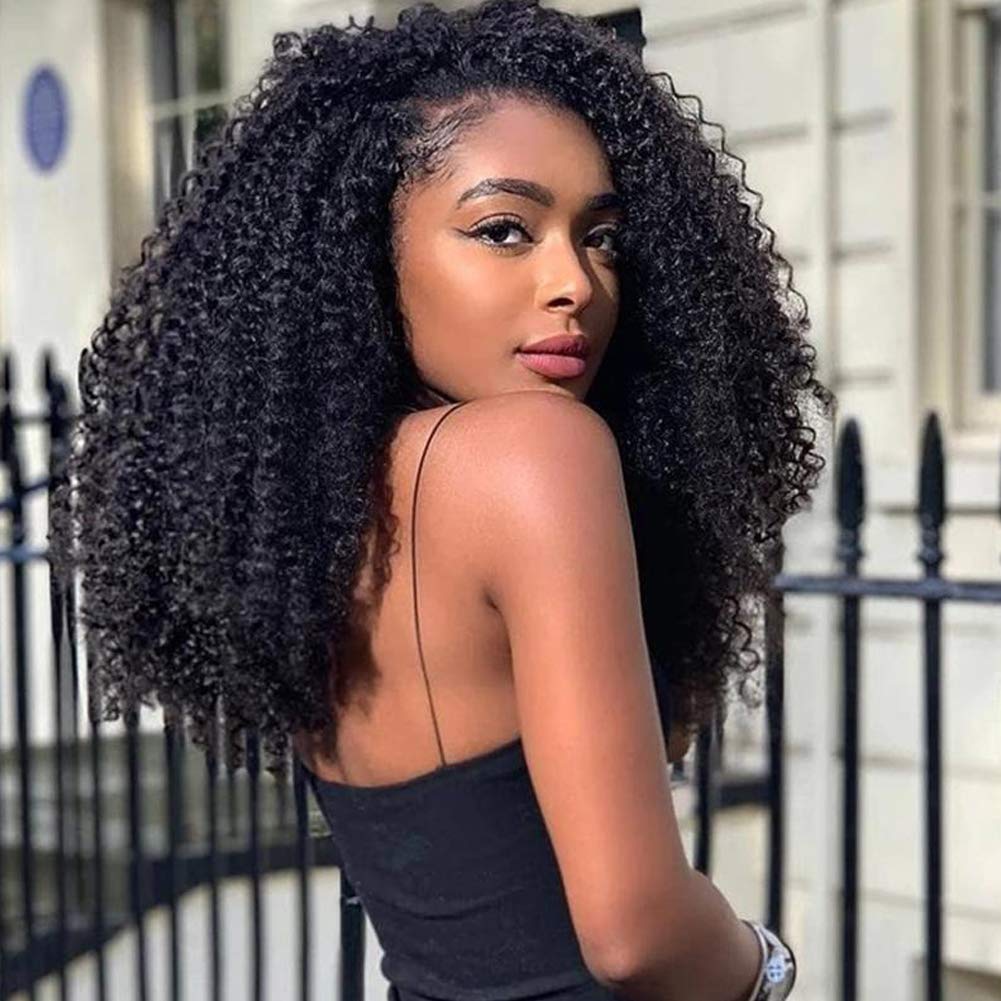 10A Brazilian Human Hair 360 Lace Front Wig - Afro Kinky Curly 20
