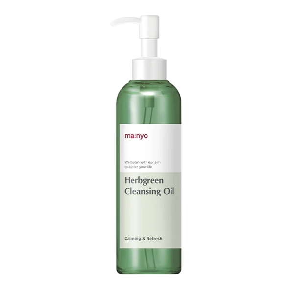 Manyo Factory Herb Green Cleansing Oil - Gentle Makeup Remover & Deep Pore Cleanser for All Skin Types | Perfect for Daily Skincare Routine & Travel