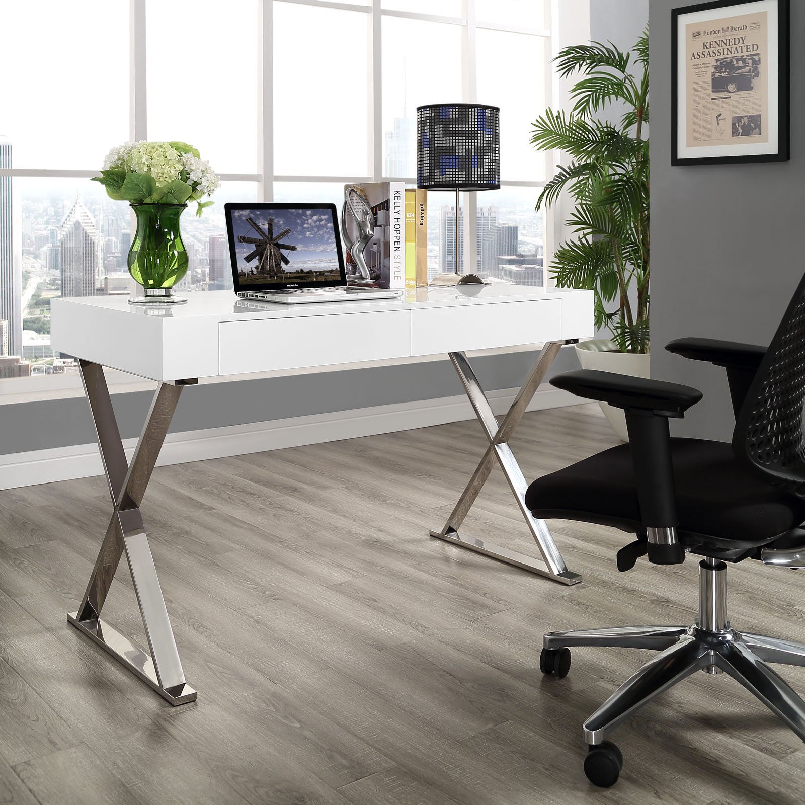 Modway White Office Desk - Modern Workspace Solution