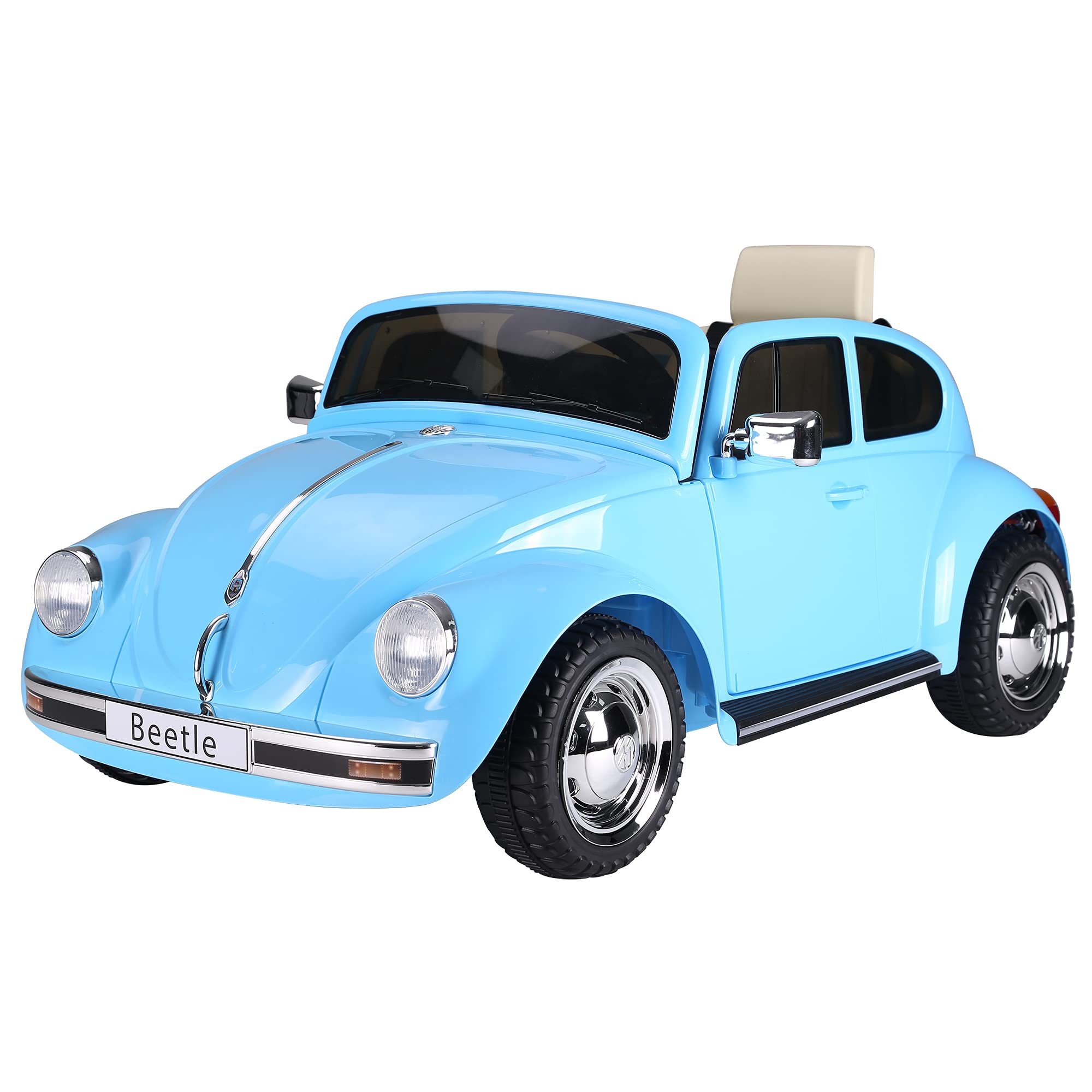 **Volkswagen Beetle Electric Kids Ride-On Car – 6V Battery-Powered Toy with Remote Control, Music, Horn & LED Lights – Blue Ride-On Car for Boys & Girls Ages 3-6 – Perfect for Indoor & Outdoor Play**