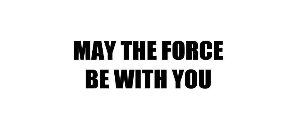 Star Wars May The Force Be With You Decal - Car, Laptop & Wall Sticker for Fans, Home & Office Decor