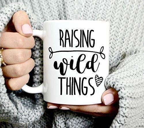 Raising Wild Things 11OZ Coffee Mug - Perfect for Home, Office & Camping - Funny Novelty Ceramic Tea Cup