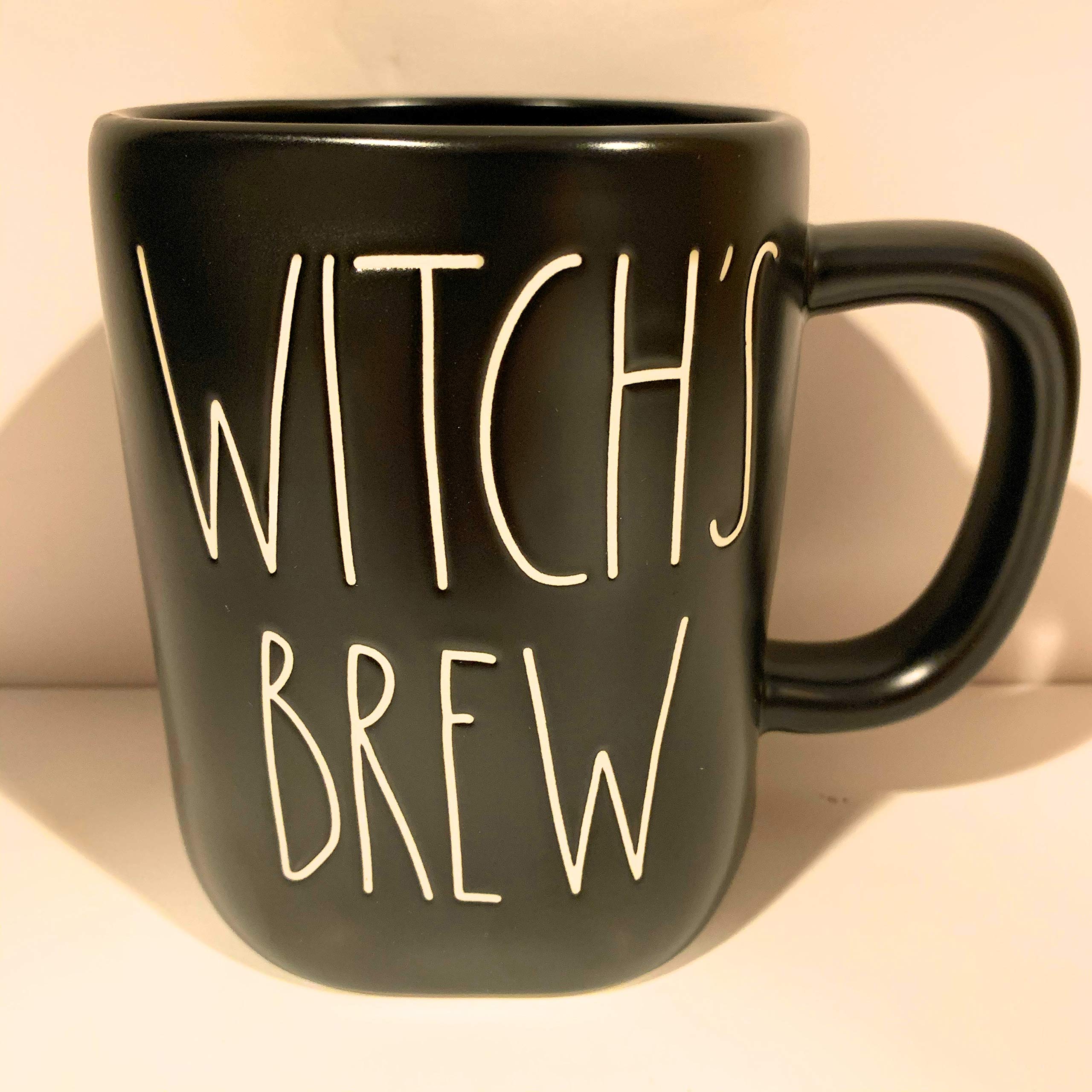 Rae Dunn WITCH'S BREW Halloween Mug - Black Ceramic Coffee Cup for Spooky Season, Witch-Themed Parties & Cozy Fall Mornings