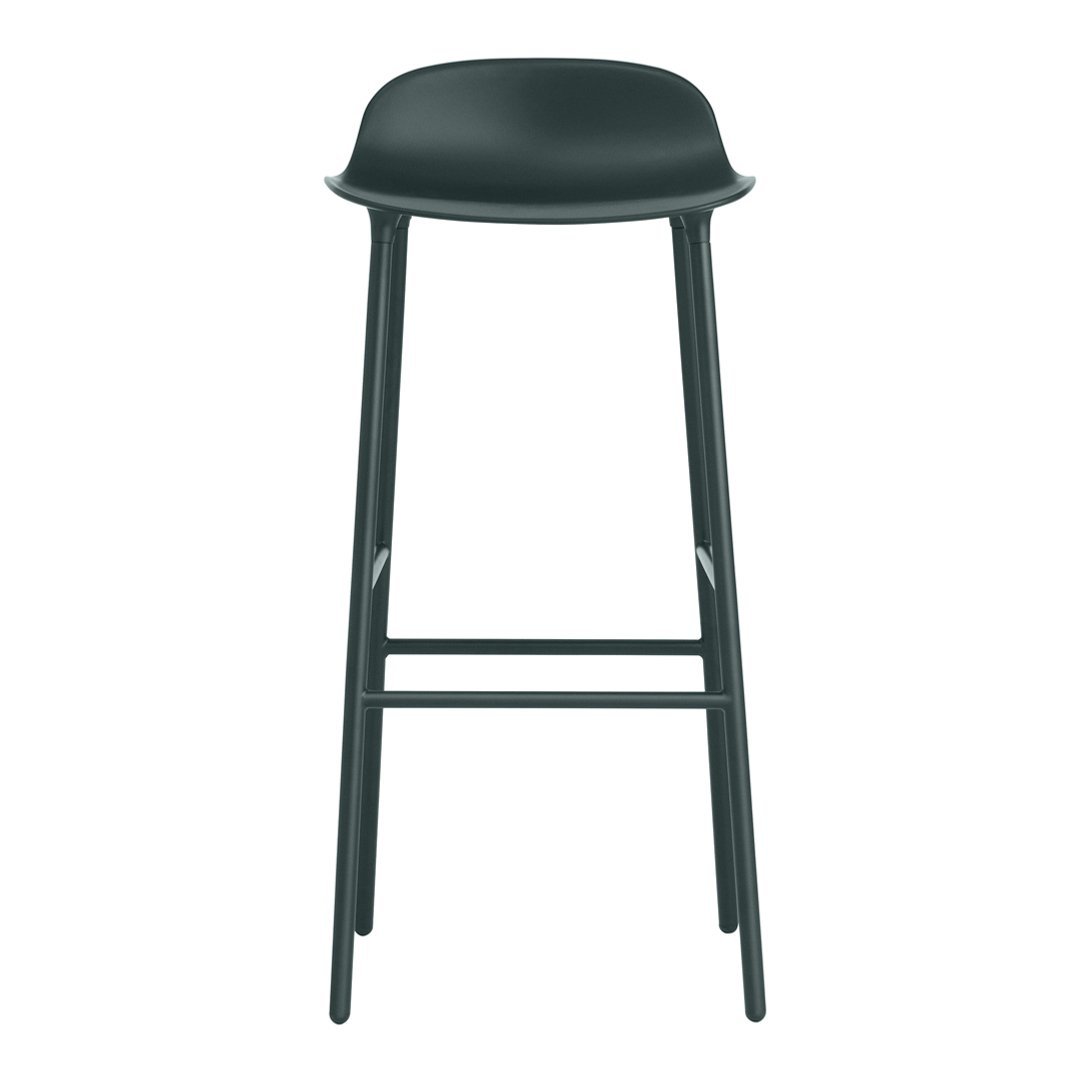 Modern Metal Bar Stools with Form Design - Adjustable Height Counter Stools for Kitchen, Dining & Home Bar - Industrial Style Seating for Restaurants & Cafes