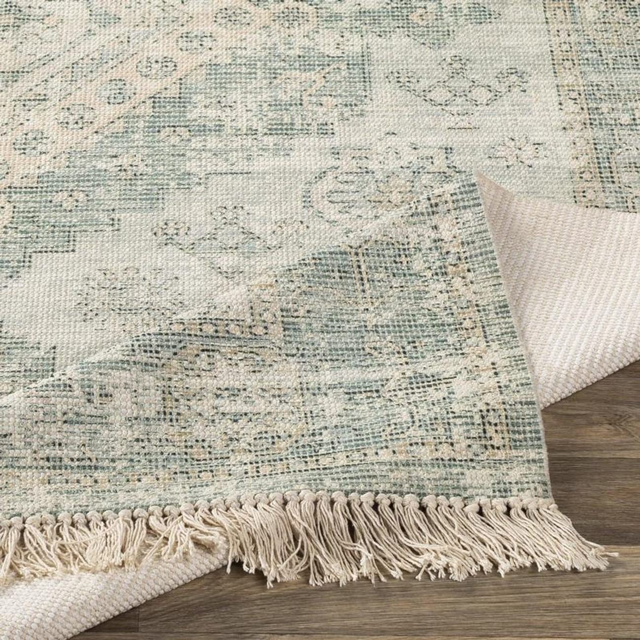 Mark&Day 8x10 Sandiacre Traditional Dark Green Area Rug - Soft Green & White Carpet for Living Room, Bedroom, Kitchen - Perfect for Home Decor, Cozy Spaces & High Traffic Areas (8' x 10')