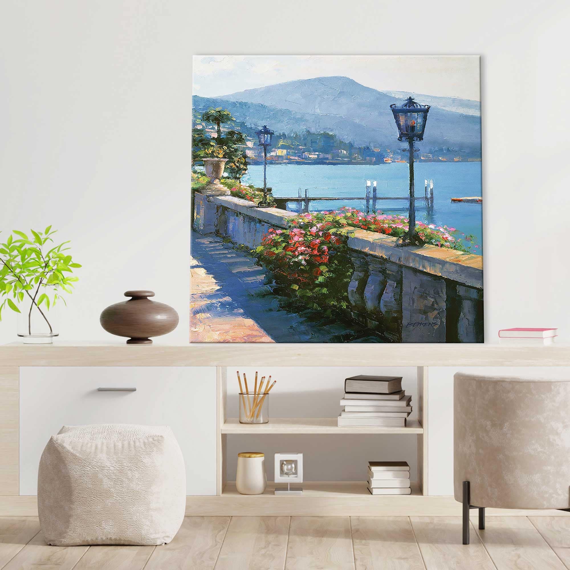 Bellagio Promenade by Howard Behrens II - Stunning Canvas Wall Art Print - Perfect for Living Room, Bedroom & Office Decor