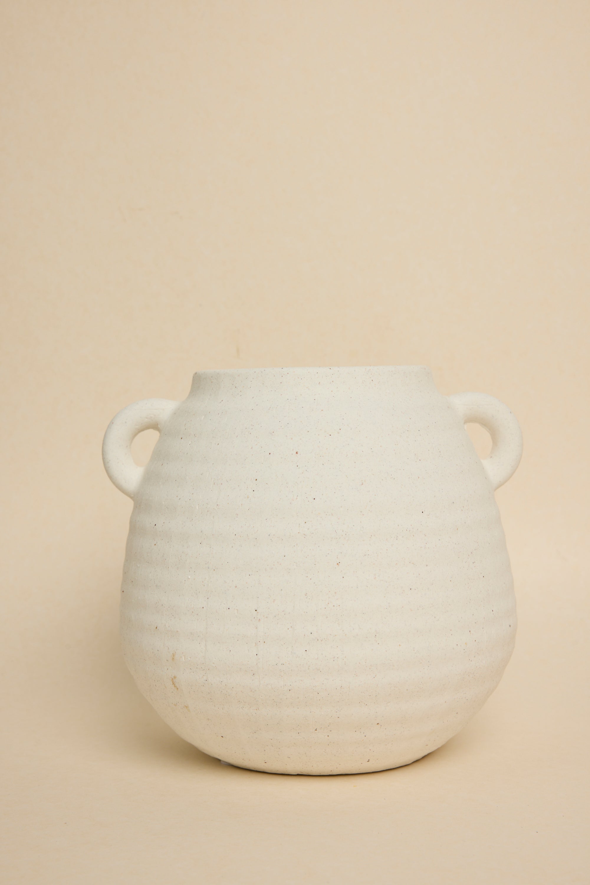 Double Handle White Textured 18cm Small Urn - Perfect for Home Decor, Memorial Keepsakes & Funeral Arrangements