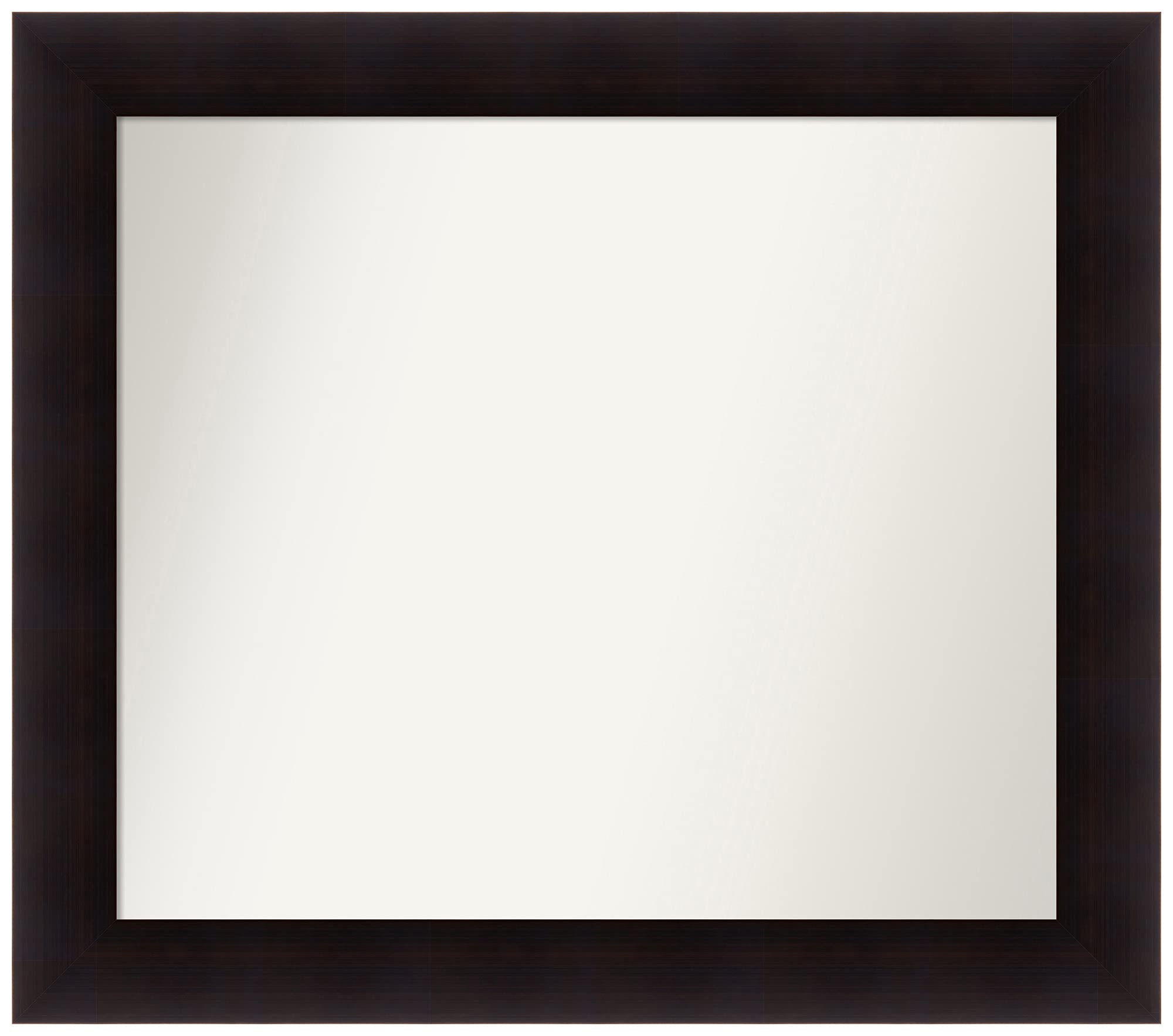 Amanti Art Custom Non-Beveled Wall Mirror - 29.5 x 33.5 Inches, Portico Espresso Brown Frame - Various Sizes - Bathroom, Bedroom & Entryway Décor - Perfect for Home Decor, Living Room & Hallway Mirroring