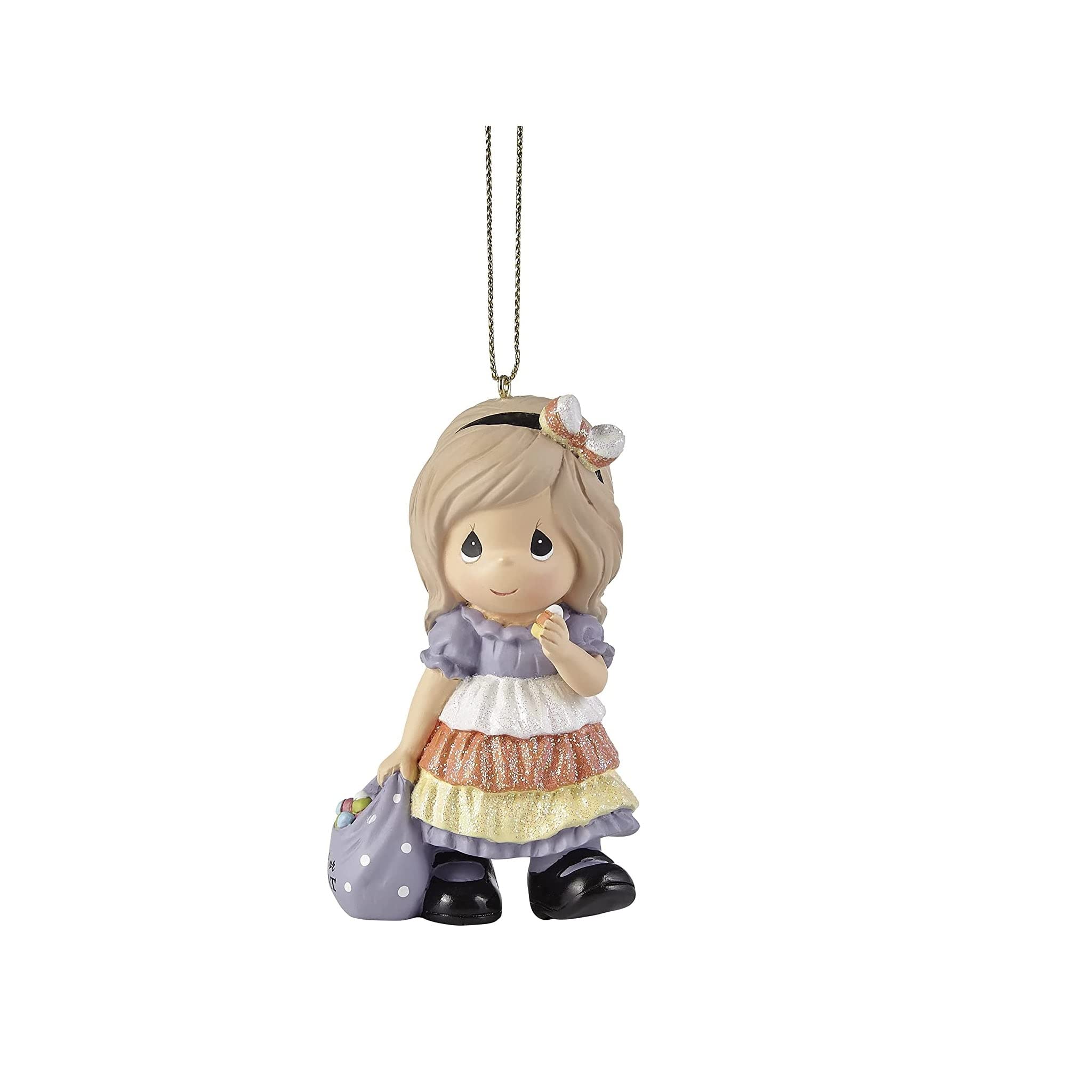 Precious Moments 221402 Candy Corn Kisses & Halloween Wishes Resin Ornament - Cute Halloween Decor for Home, Party & Gift Giving
