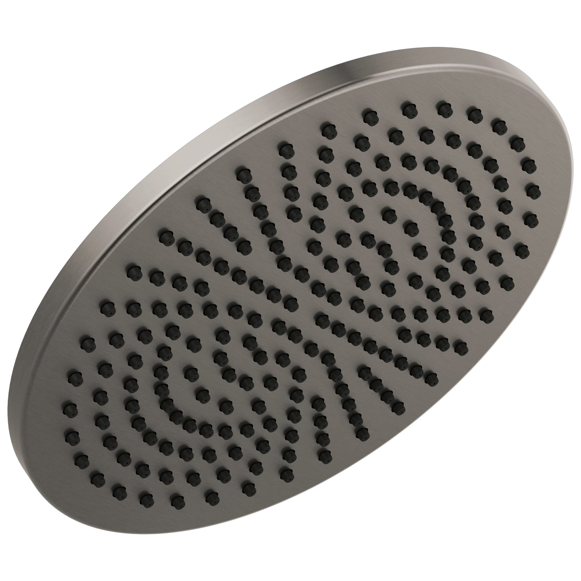 DELTA Faucet Single-Spray Raincan Shower Head - Black Stainless Steel Rainfall Shower Head with 2.5 GPM Flow Rate & Lumicoat Finish - Round Metal Showerhead for Luxurious Bathroom Experience (Model 52158-KS-PR25) | Perfect for Spa-Like Showers & Modern Bathroom Upgrades