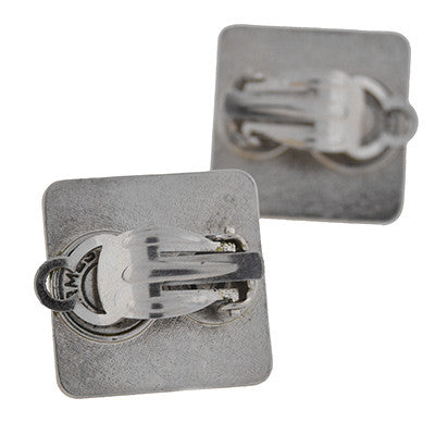 Vintage HERMES PARIS Two-Tone Pyramid Clip Earrings - Luxury Fashion Jewelry for Women, Perfect for Parties, Weddings & Special Occasions
