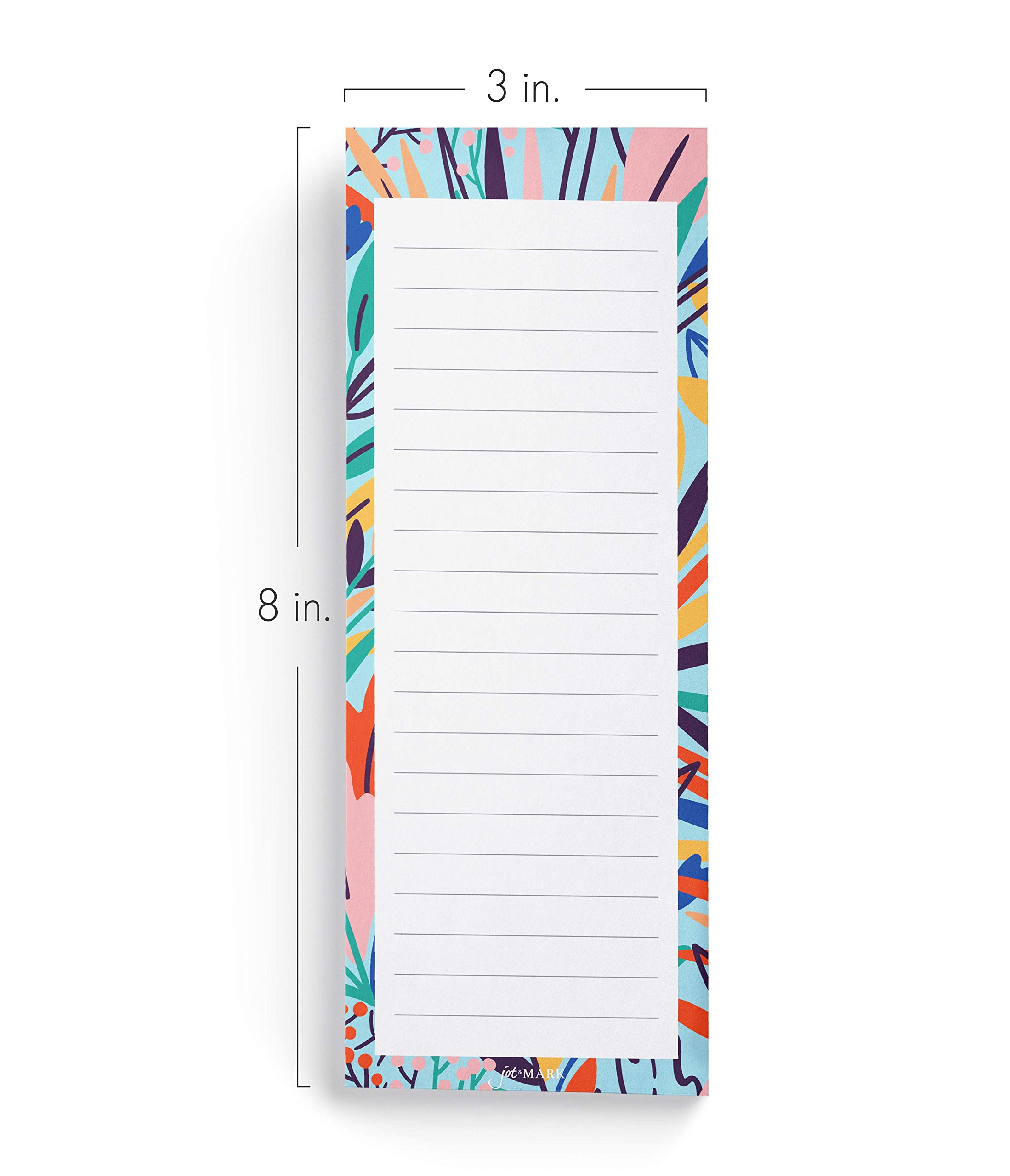 Jot & Mark Shopping List Pads - Exotic Floral Print Notepads for Groceries, To-Do Lists & Errands (Set of 3) | Perfect for Kitchen, Office & Daily Planning